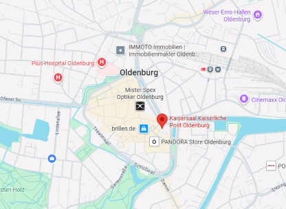 Karte: Kaiserliche Post, Poststraße 1, 26122 Oldenburg